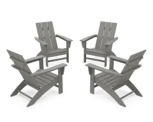 4-Piece Modern Adirondack Chair Conversation Set