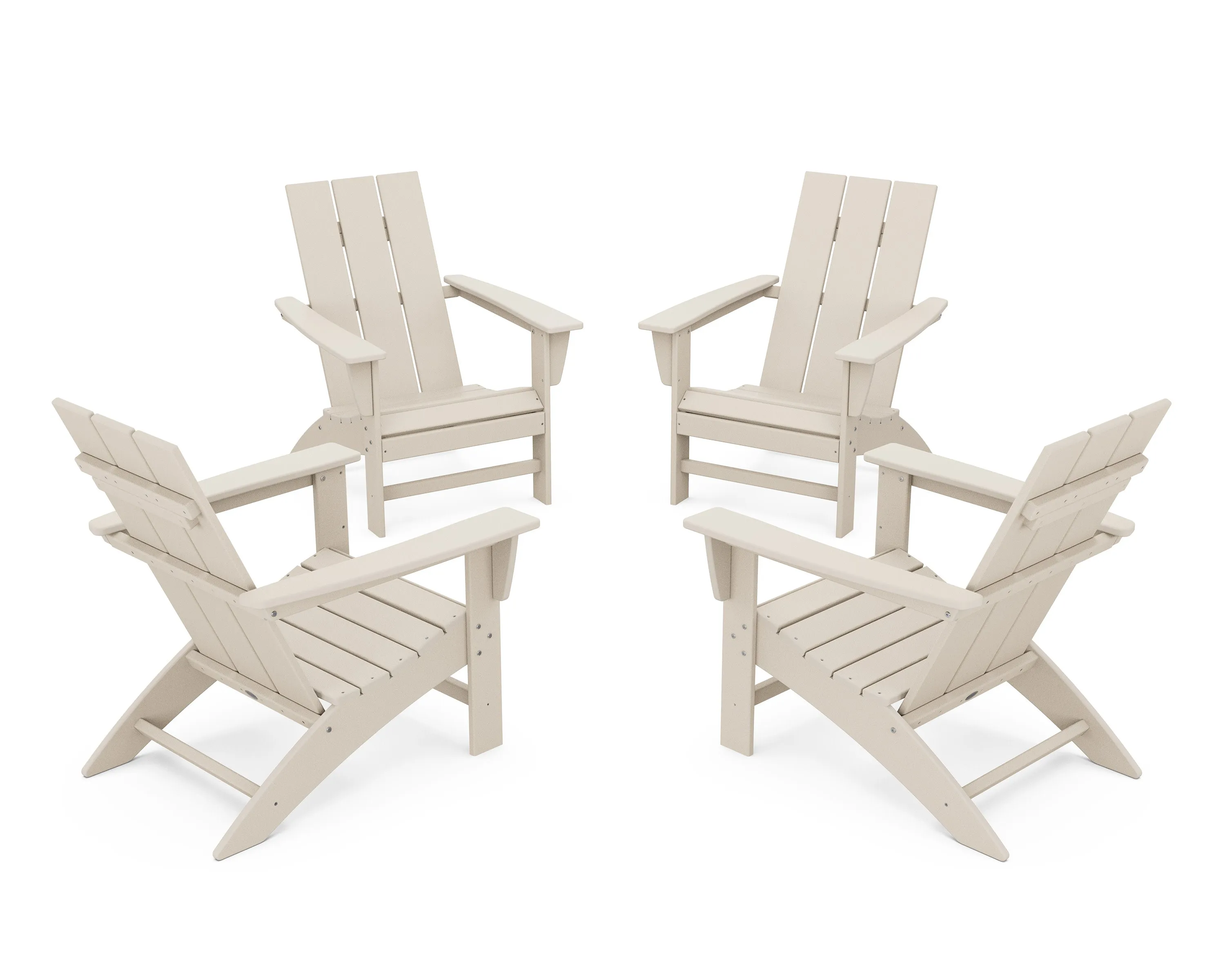 4-Piece Modern Adirondack Chair Conversation Set