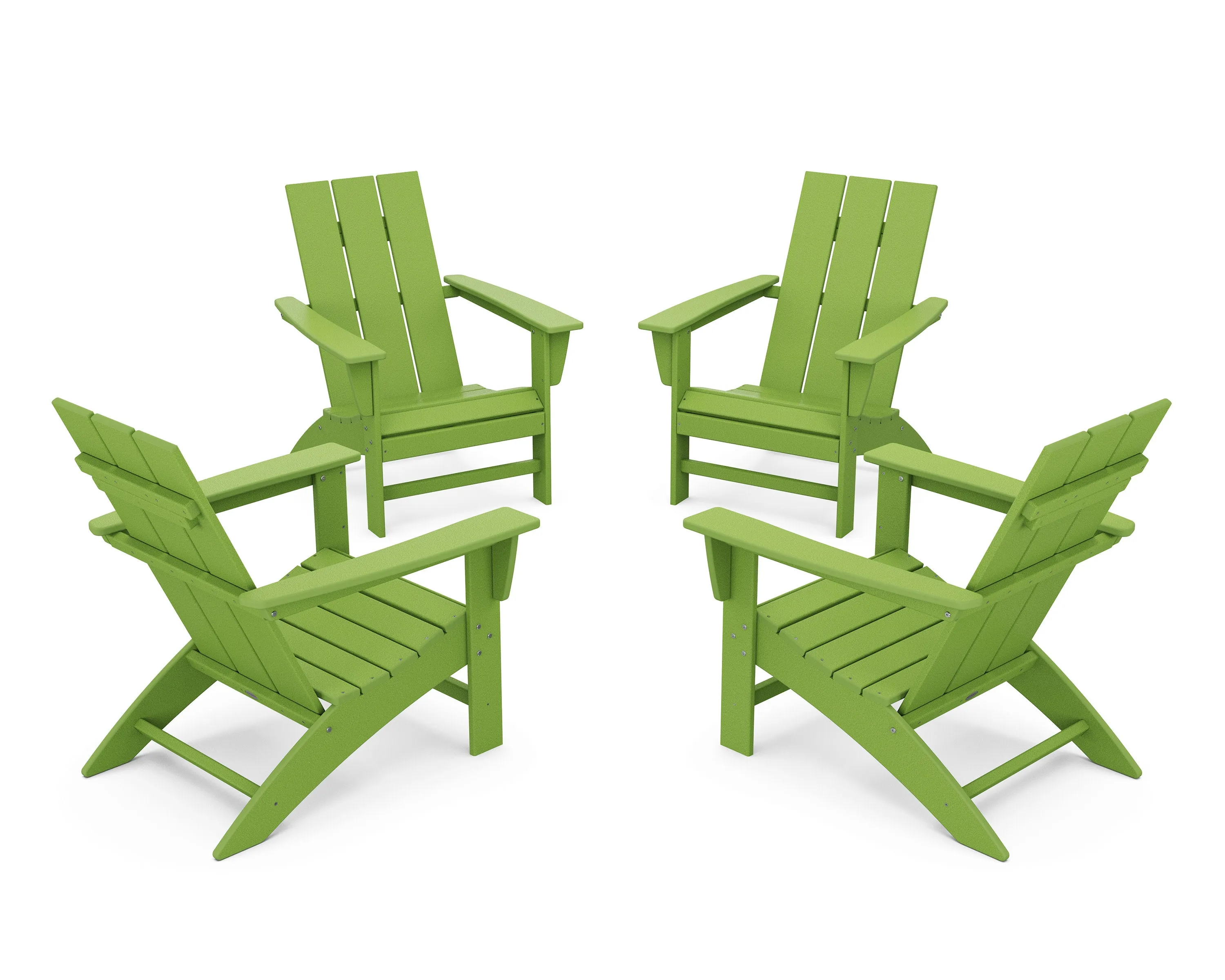 4-Piece Modern Adirondack Chair Conversation Set