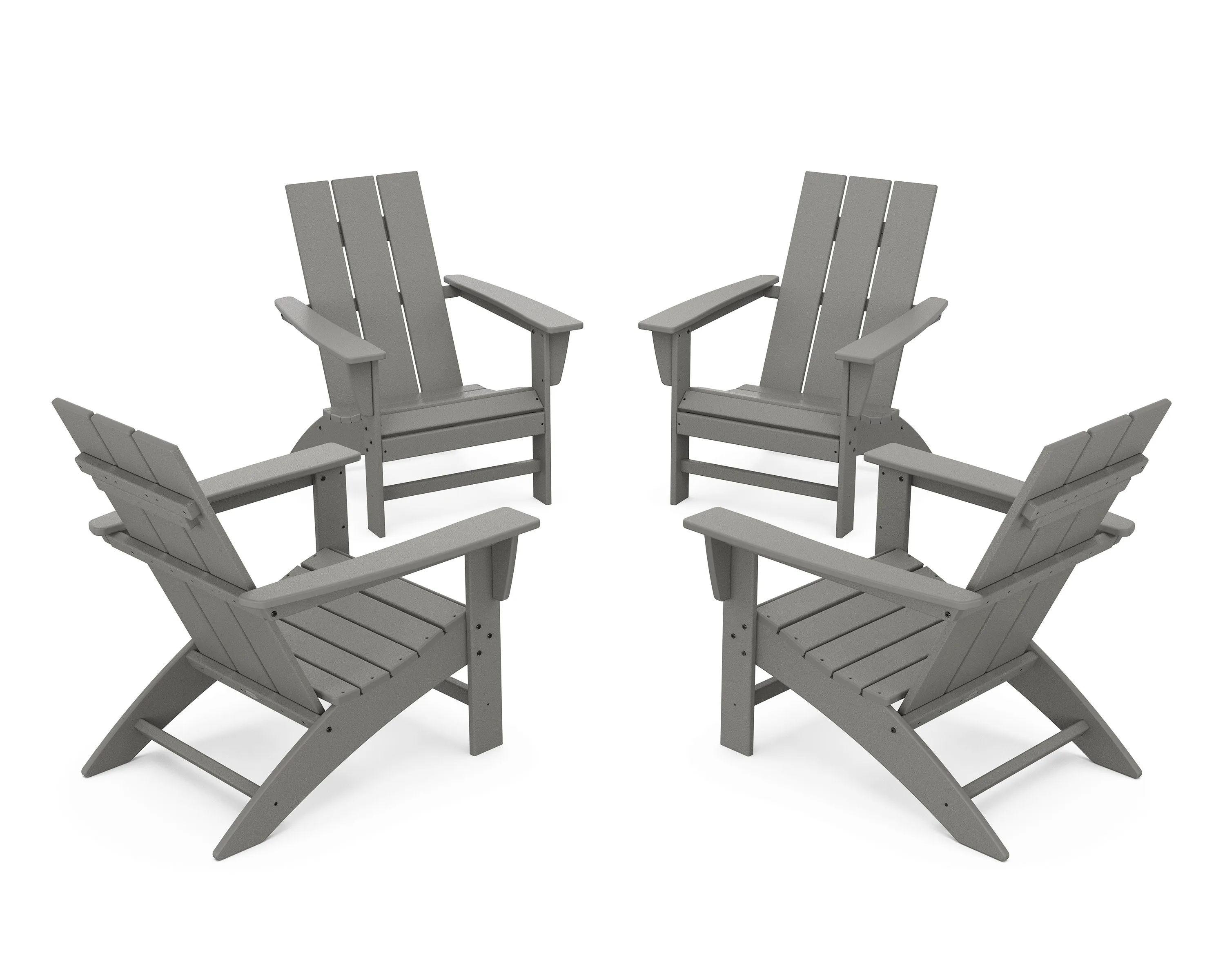 4-Piece Modern Adirondack Chair Conversation Set