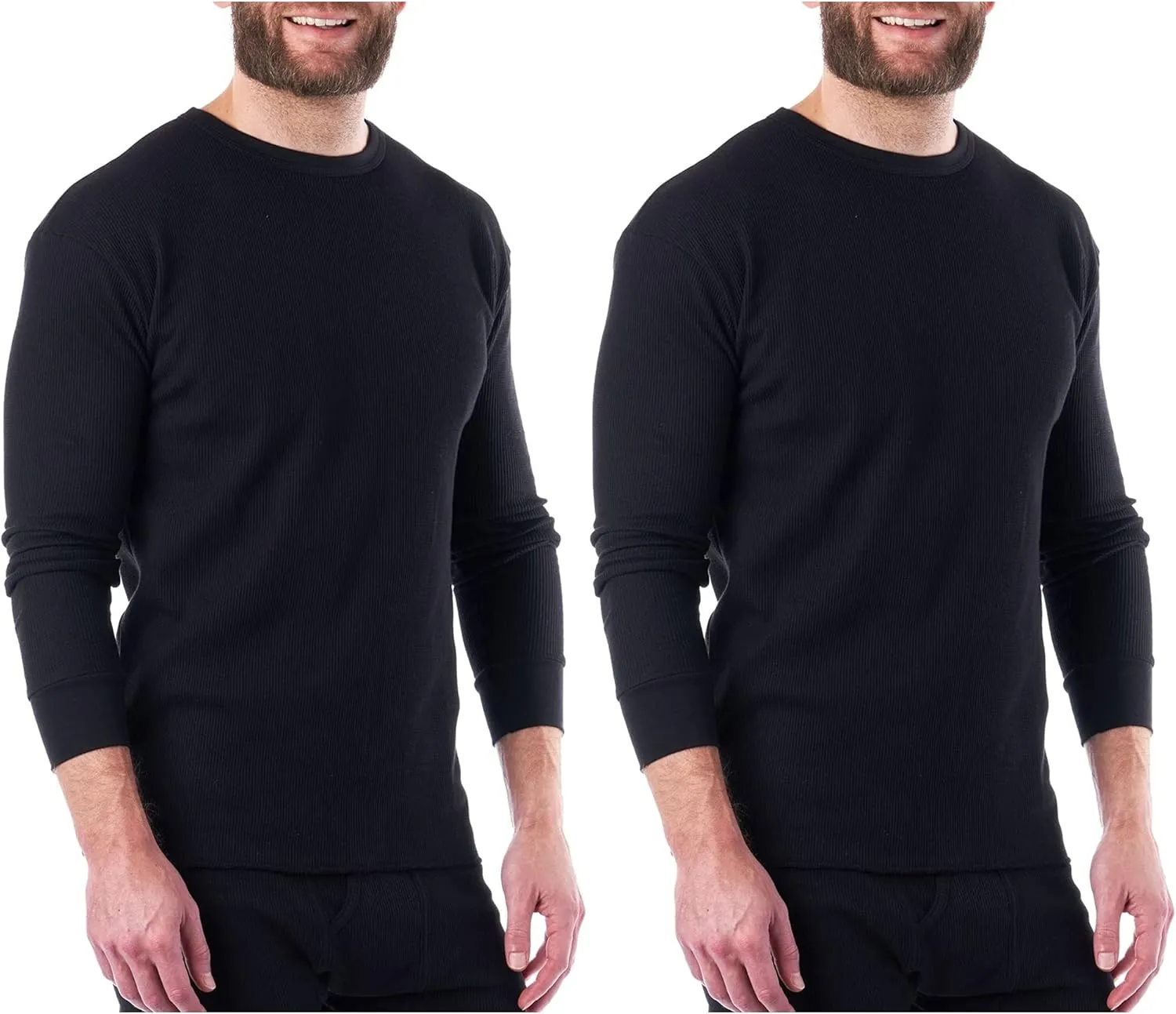 Alpine Swiss Mens Thermal Long Sleeve Top Underwear Crew Neck Shirt Waffle Knit Henley Base Layer