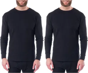 Alpine Swiss Mens Thermal Long Sleeve Top Underwear Crew Neck Shirt Waffle Knit Henley Base Layer
