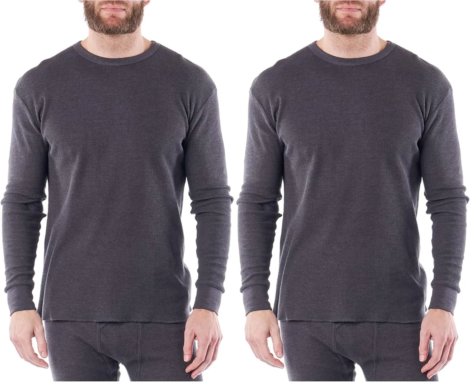 Alpine Swiss Mens Thermal Long Sleeve Top Underwear Crew Neck Shirt Waffle Knit Henley Base Layer