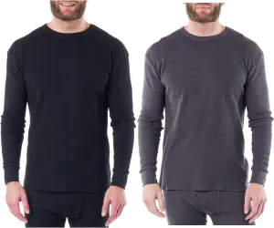 Alpine Swiss Mens Thermal Long Sleeve Top Underwear Crew Neck Shirt Waffle Knit Henley Base Layer