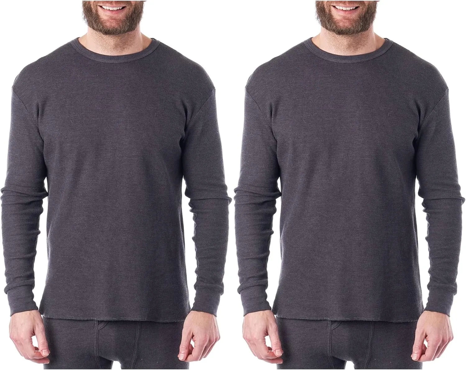 Alpine Swiss Mens Thermal Long Sleeve Top Underwear Crew Neck Shirt Waffle Knit Henley Base Layer