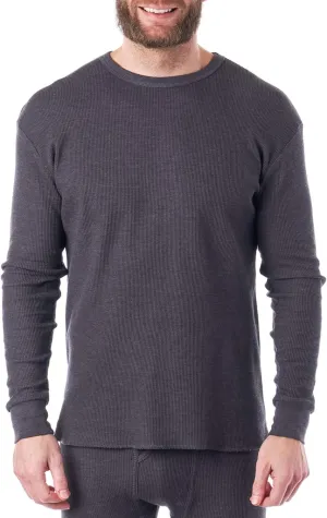 Alpine Swiss Mens Thermal Long Sleeve Top Underwear Crew Neck Shirt Waffle Knit Henley Base Layer