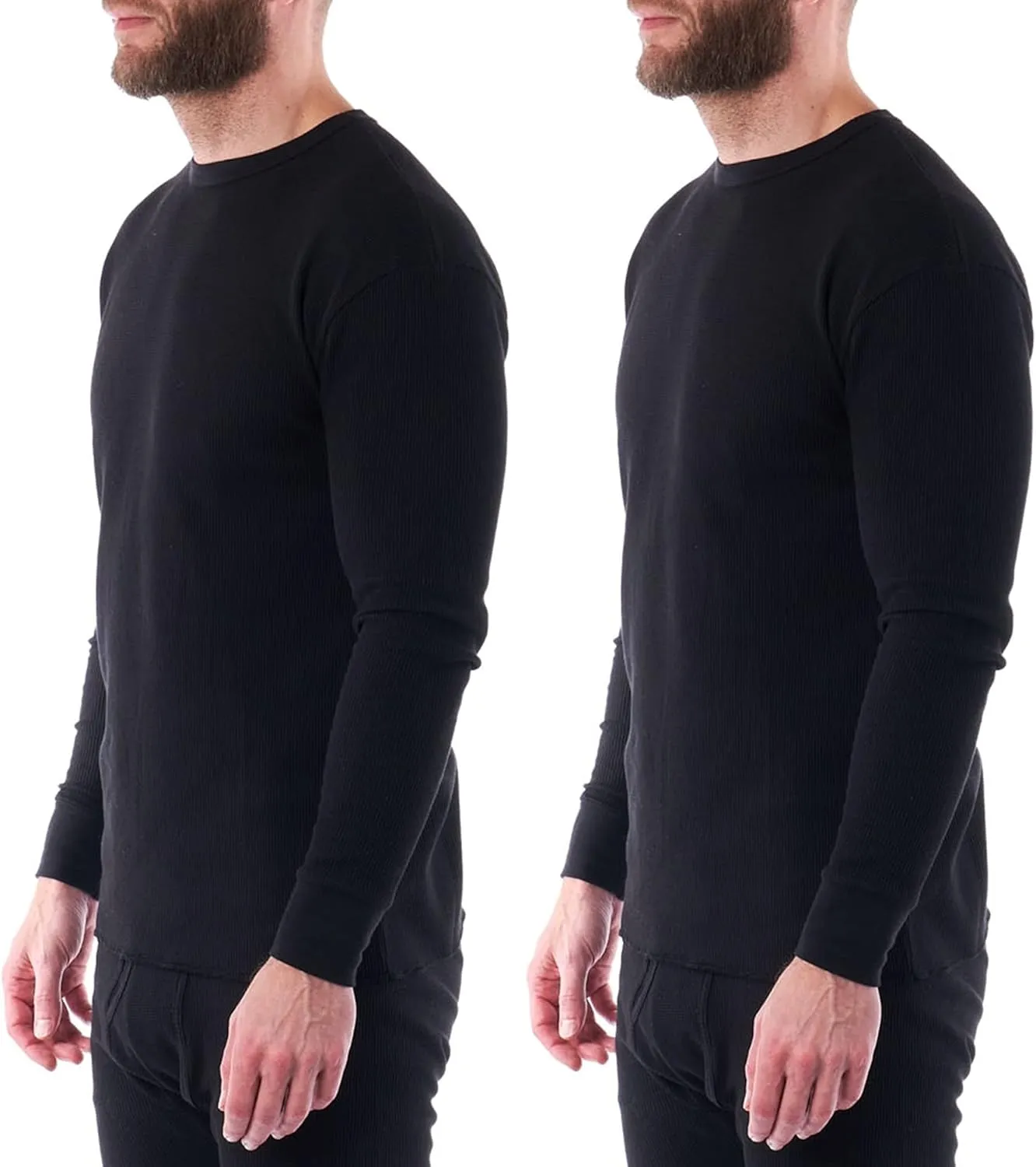 Alpine Swiss Mens Thermal Long Sleeve Top Underwear Crew Neck Shirt Waffle Knit Henley Base Layer