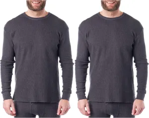 Alpine Swiss Mens Thermal Long Sleeve Top Underwear Crew Neck Shirt Waffle Knit Henley Base Layer