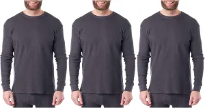 Alpine Swiss Mens Thermal Long Sleeve Top Underwear Crew Neck Shirt Waffle Knit Henley Base Layer