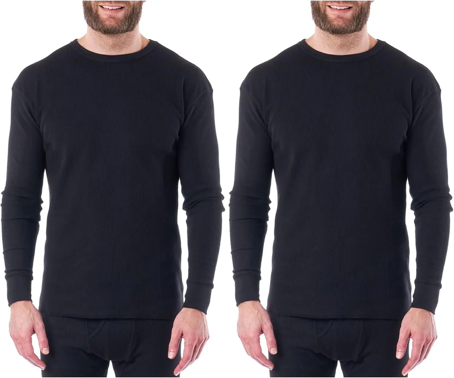 Alpine Swiss Mens Thermal Long Sleeve Top Underwear Crew Neck Shirt Waffle Knit Henley Base Layer