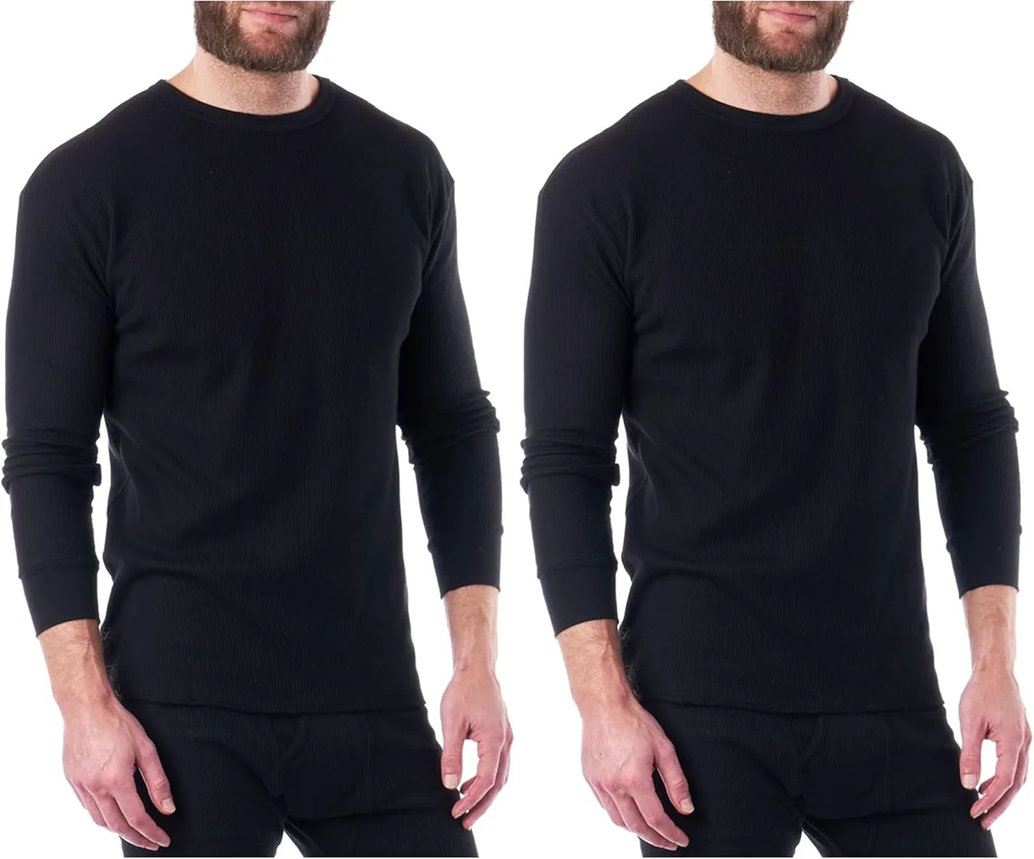 Alpine Swiss Mens Thermal Long Sleeve Top Underwear Crew Neck Shirt Waffle Knit Henley Base Layer
