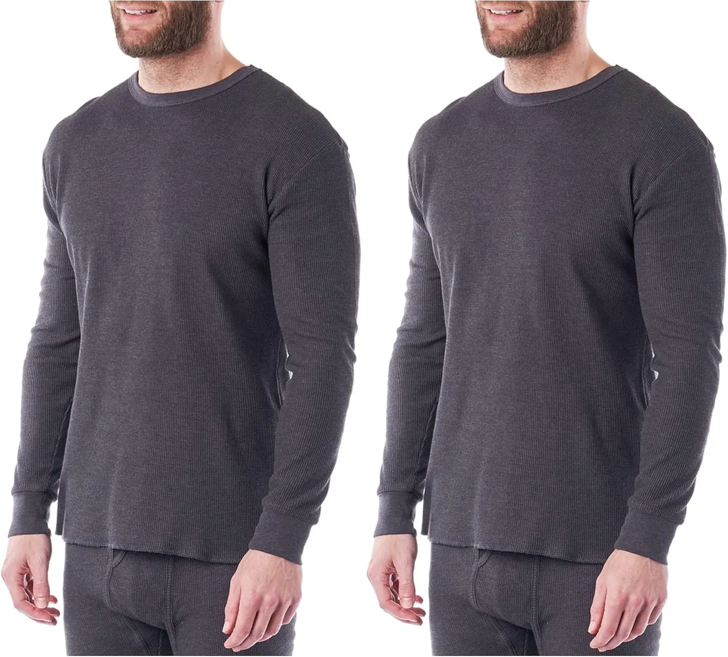Alpine Swiss Mens Thermal Long Sleeve Top Underwear Crew Neck Shirt Waffle Knit Henley Base Layer
