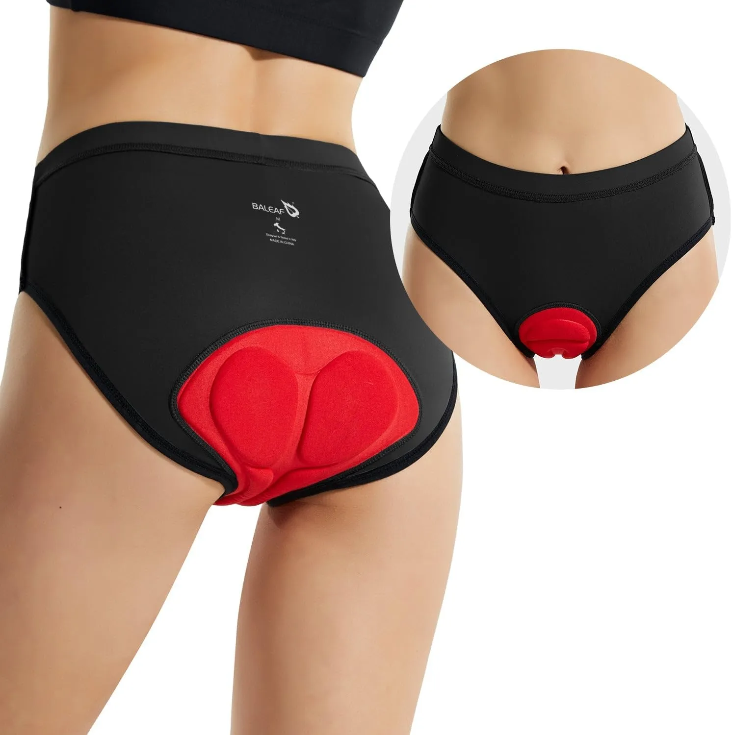 baleaf Women's Cycling Underwear Padded Bike Shorts Padding Spin Biker Briefs Biking Gear