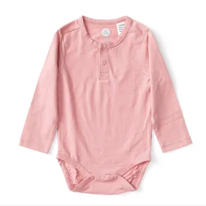Bamboo & Organic Cotton Baby Bodysuit - Blush