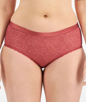 Berlei Barely There Lace Full Brief - Copper Rouge