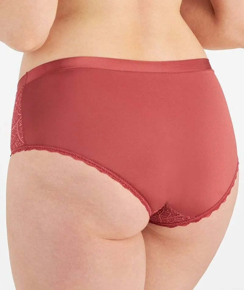 Berlei Barely There Lace Full Brief - Copper Rouge