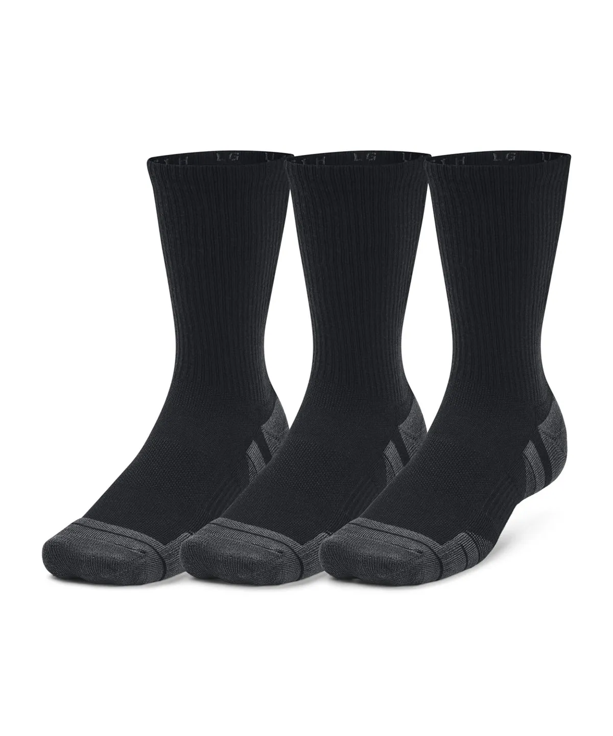 Black - UA Performance tech 3-pack crew socks