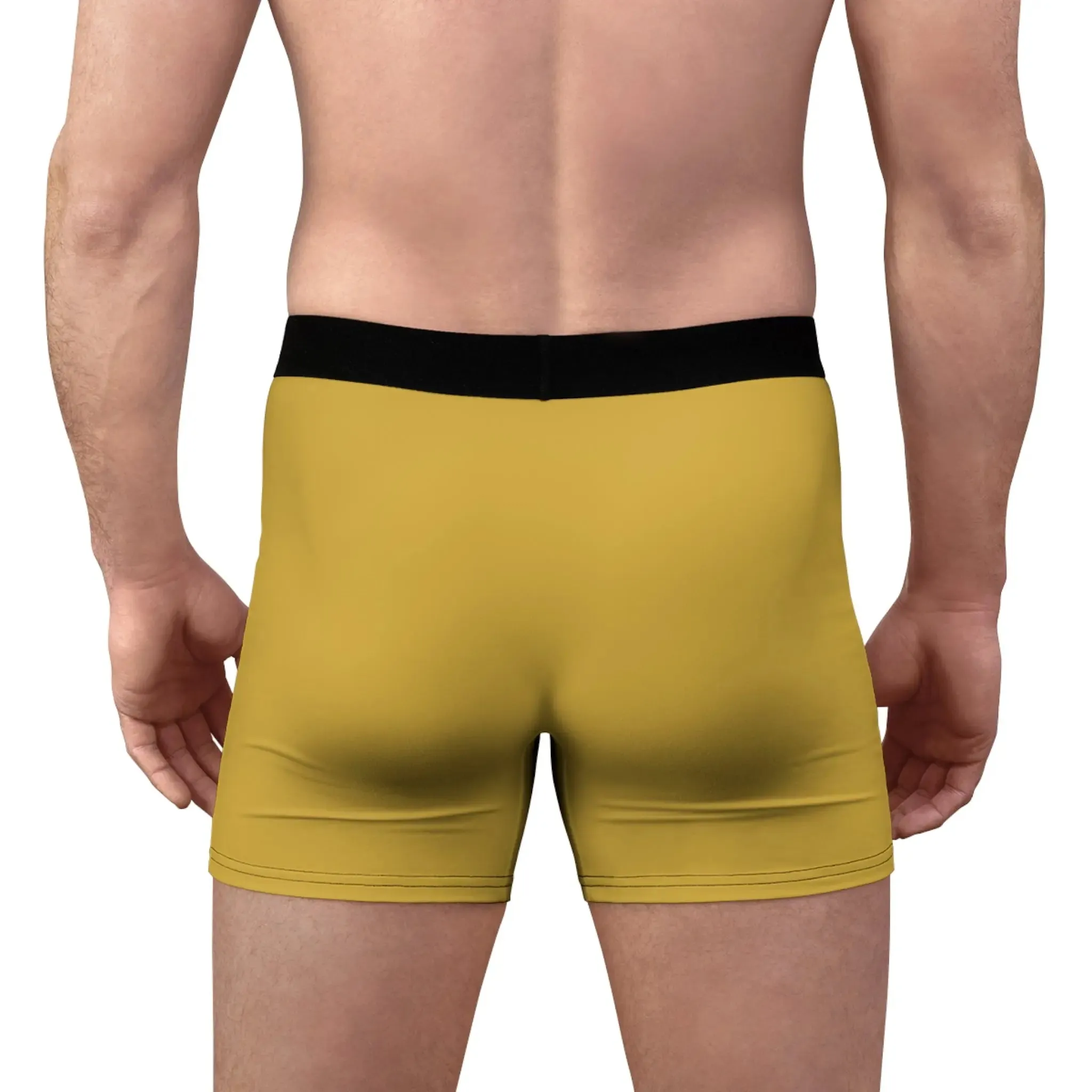 Boxer Men Briefs Skulls Mustard Yellow