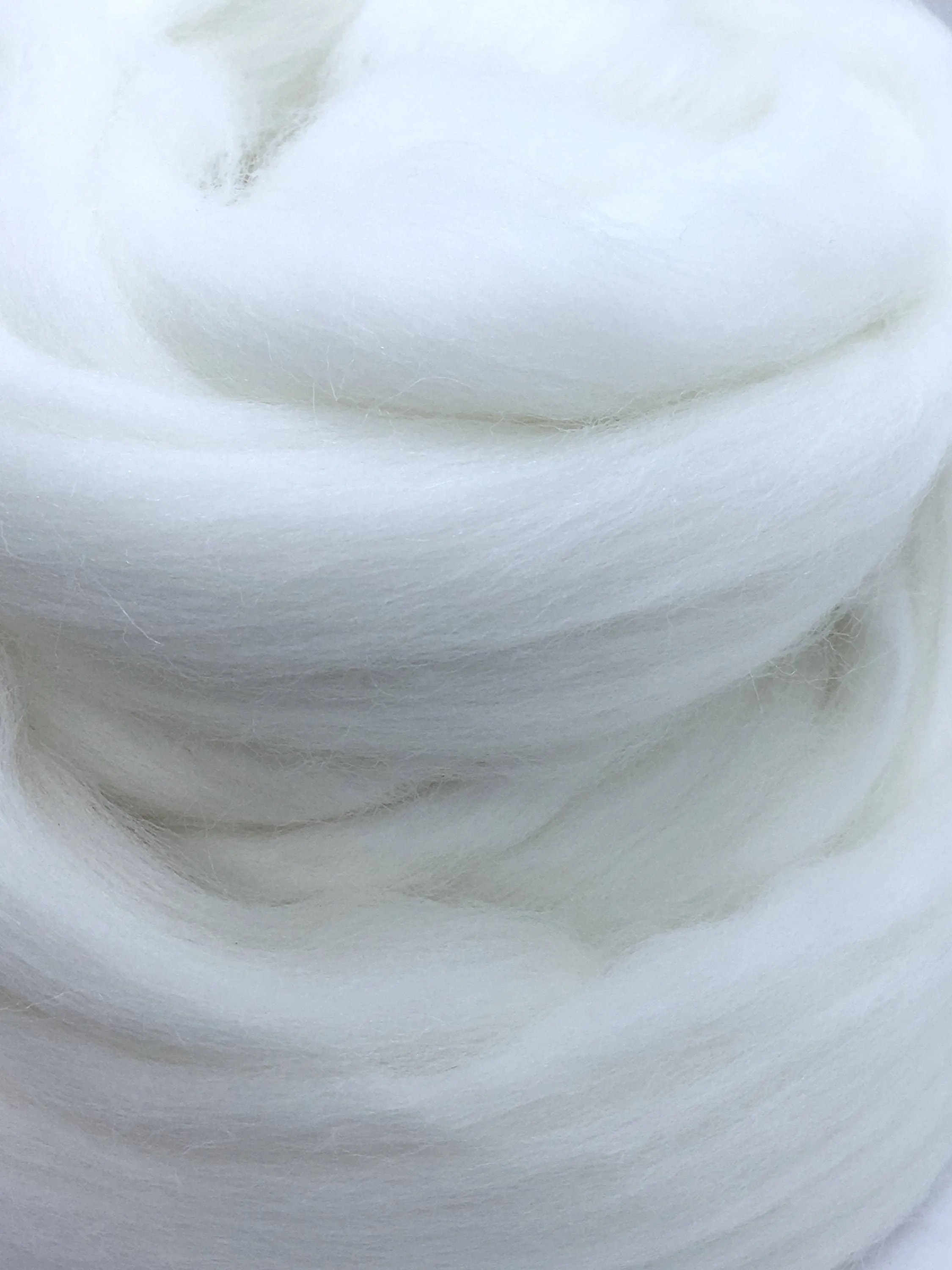 Bright White Merino Wool Top Roving