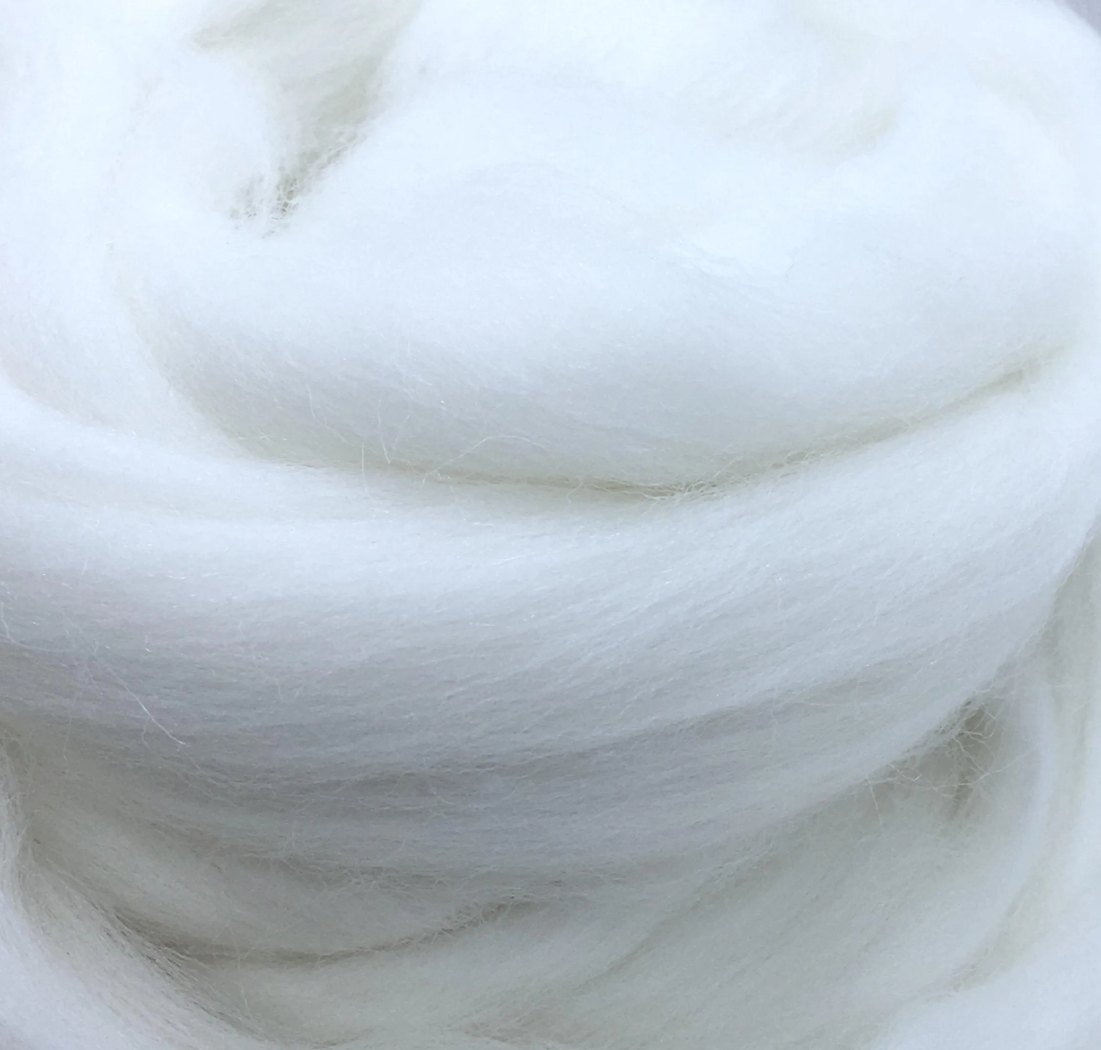 Bright White Merino Wool Top Roving