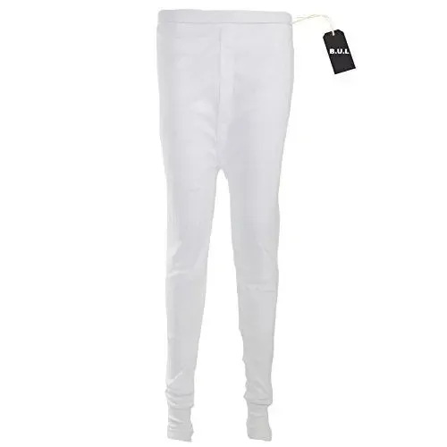 B.U.L ® Mens Extrem Hot Thermal Underwear Set Short Sleeve Vest & Long Johns Suitable for Winter, Outdoor Work, Travel, Camping & Ski Wear Size S-XL (Medium, White)