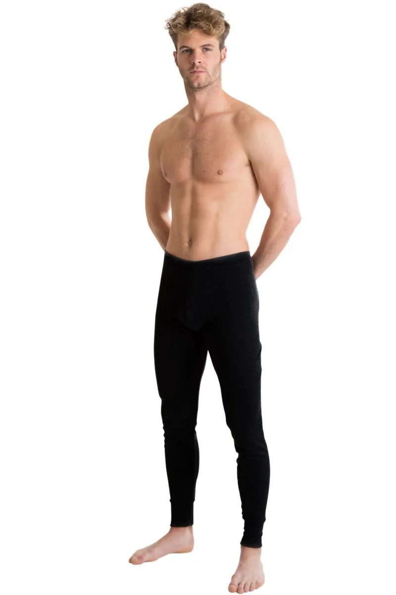 BUY ONE GIVE ONE:  RP Collections® Mens Extra Warm British Made Commando Black Thermal Underwear Long John