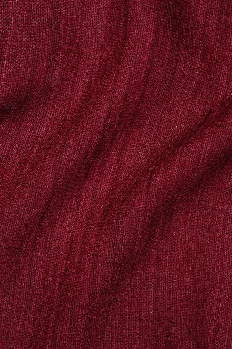 Cherry Katan Matka Silk Fabric