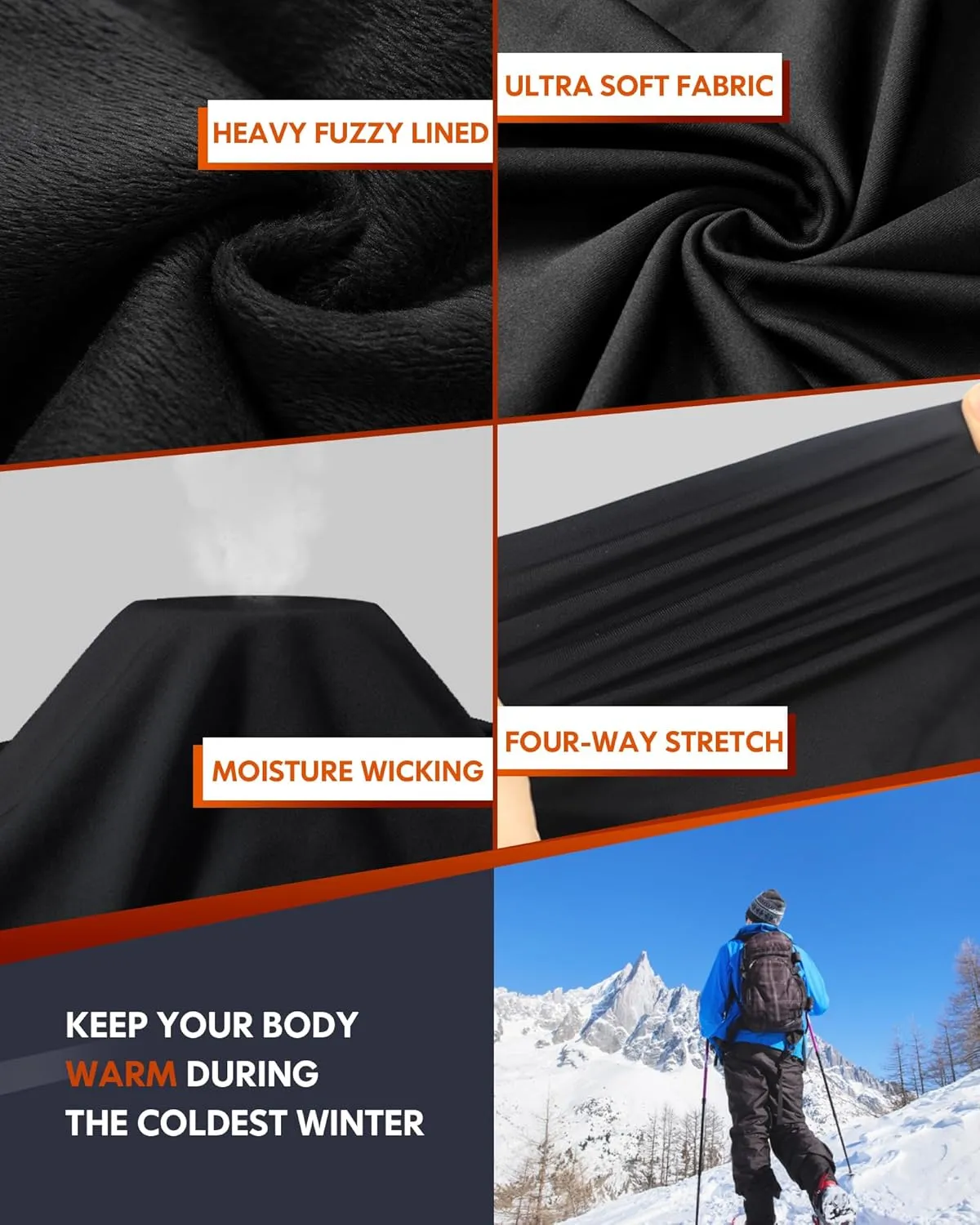 CL convallaria Thermal Underwear Long Johns Set Mens Winter Gift Hunting Gear Sport Base Layer Bottom Top