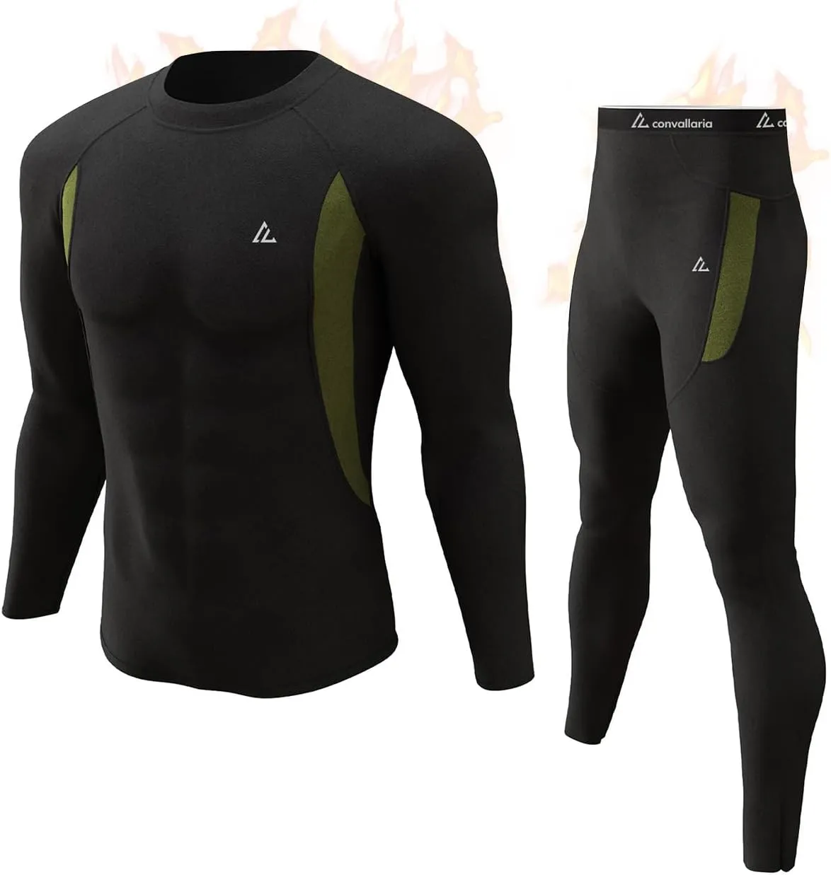 CL convallaria Thermal Underwear Long Johns Set Mens Winter Gift Hunting Gear Sport Base Layer Bottom Top