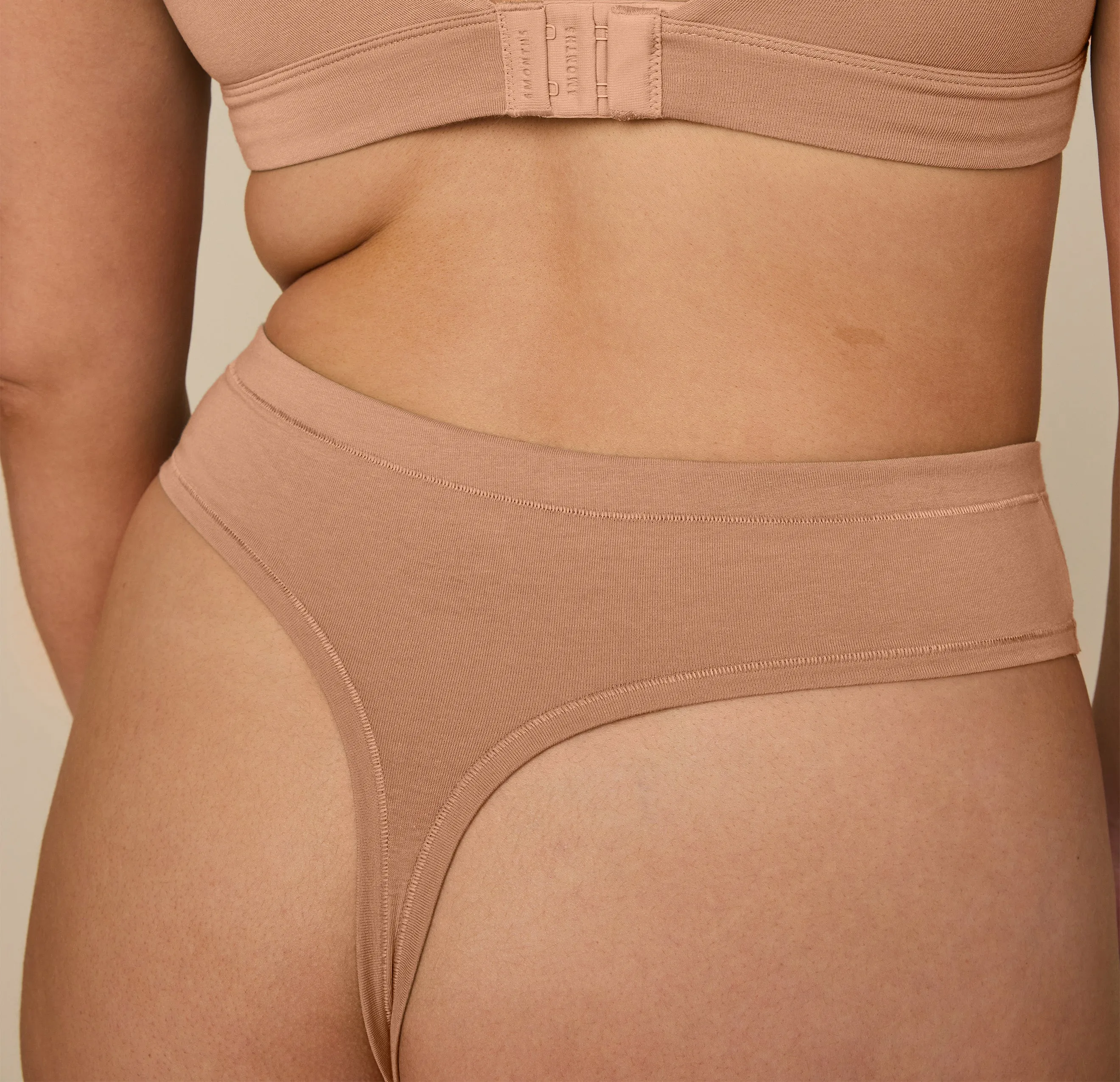 Cloud Cotton Highwaist Thong - Dune