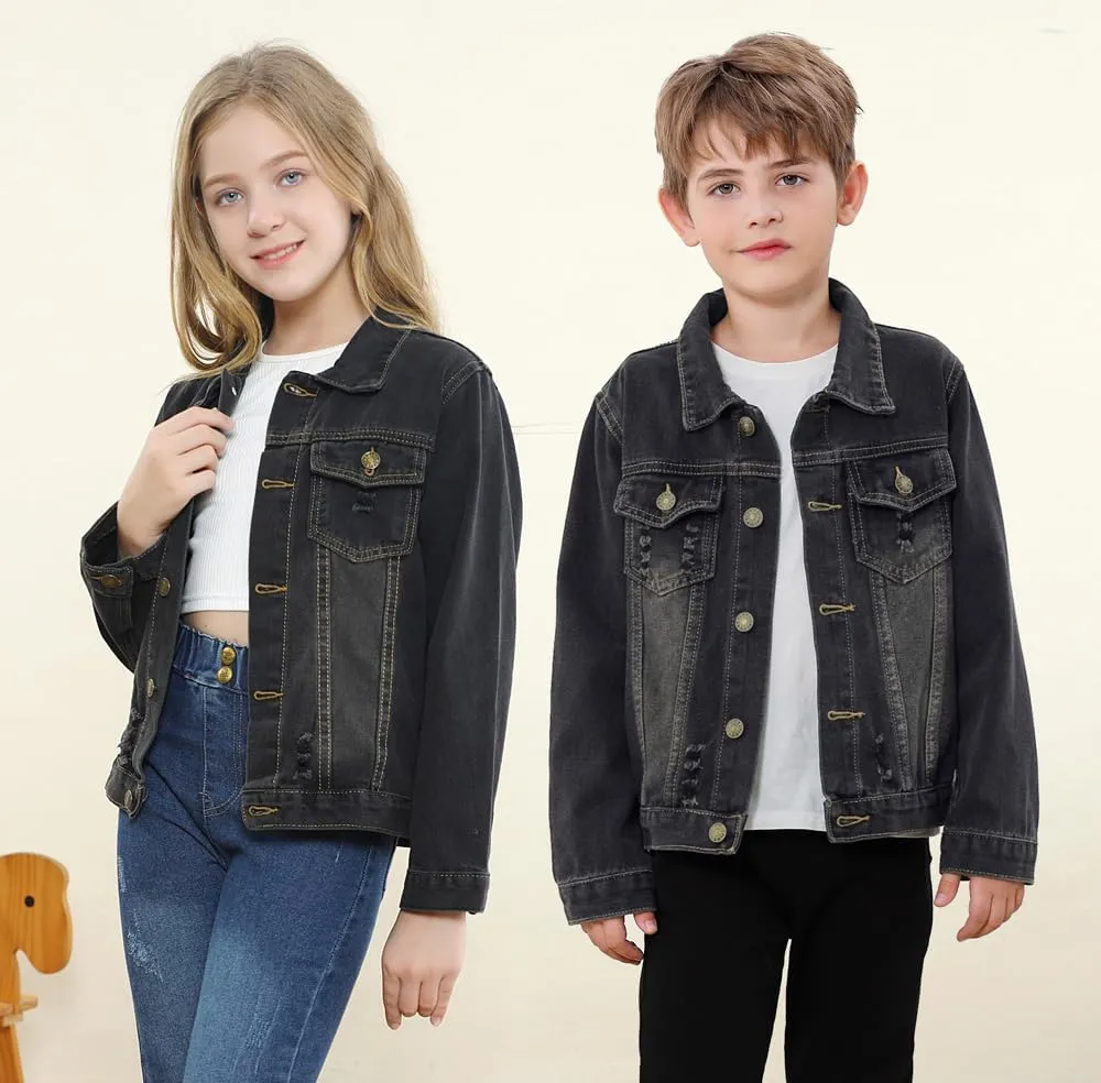 Cromoncent Classic Denim Jacket for Boys Girls