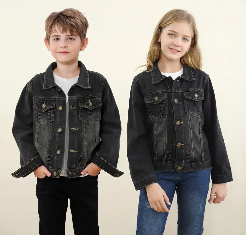 Cromoncent Classic Denim Jacket for Boys Girls