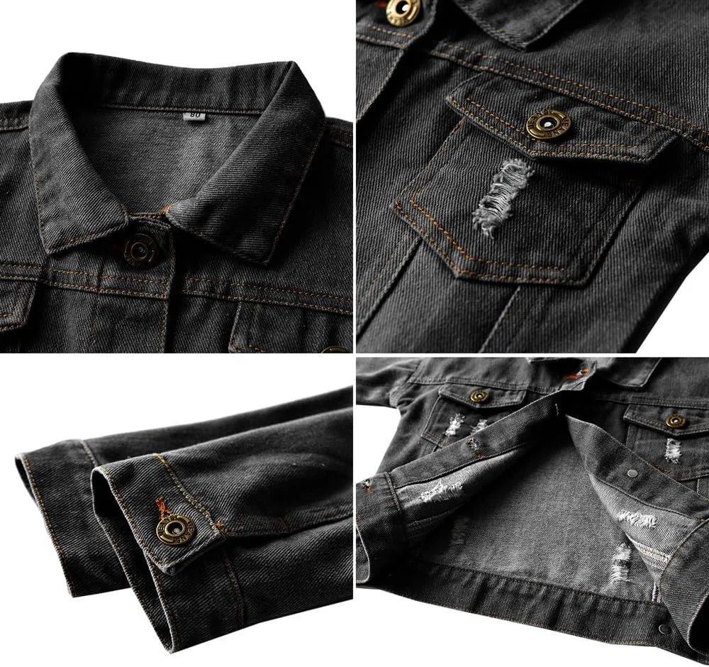 Cromoncent Classic Denim Jacket for Boys Girls