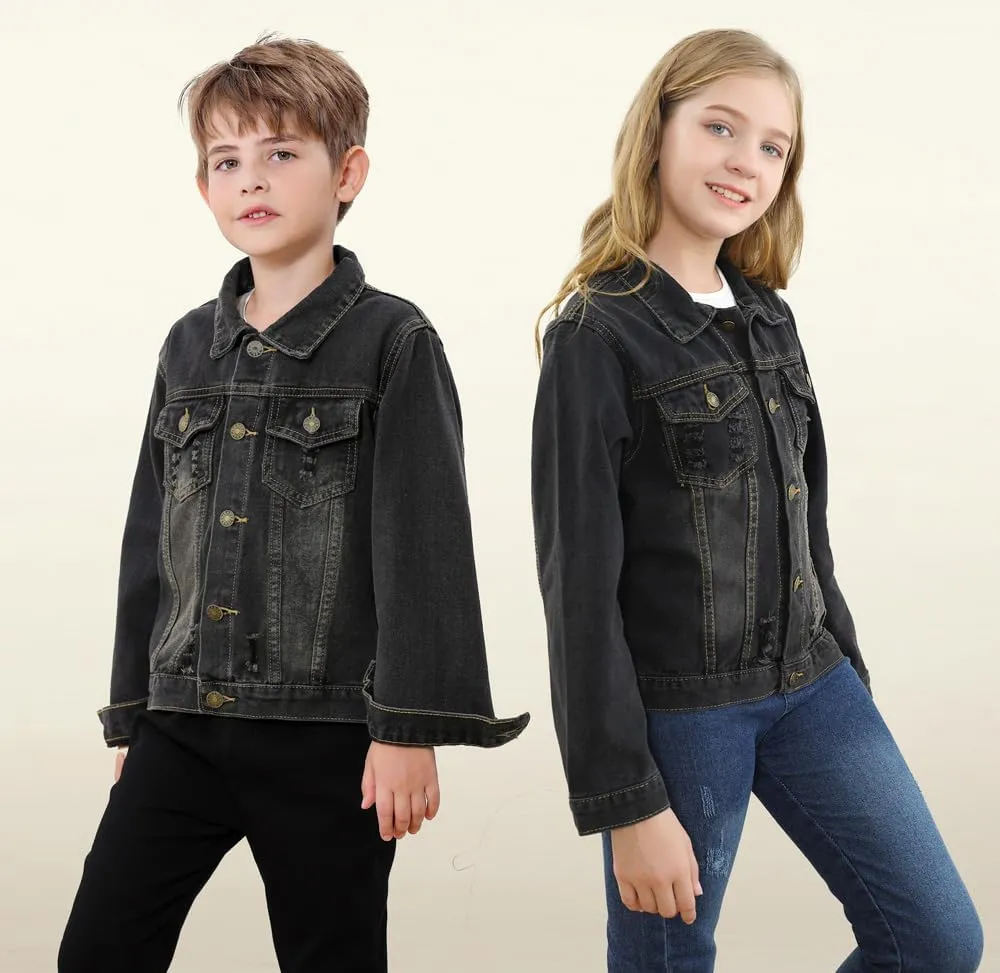 Cromoncent Classic Denim Jacket for Boys Girls