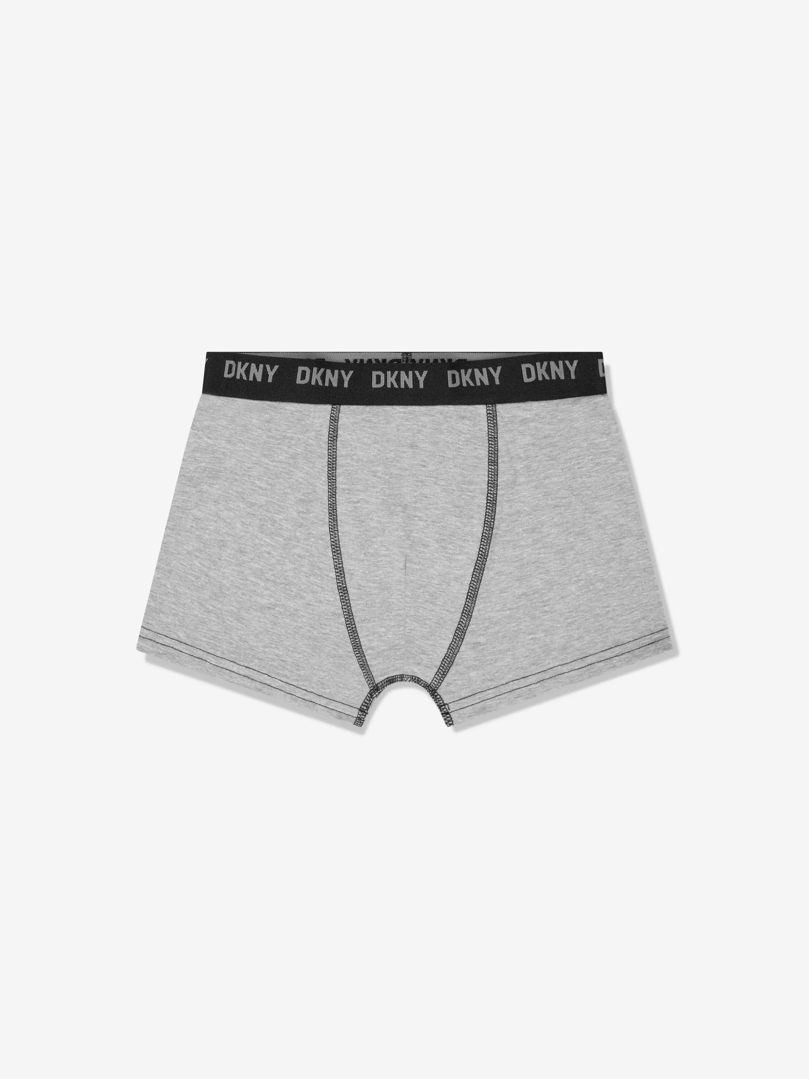DKNY Boys 3 Pack Boxer Shorts Set in Grey
