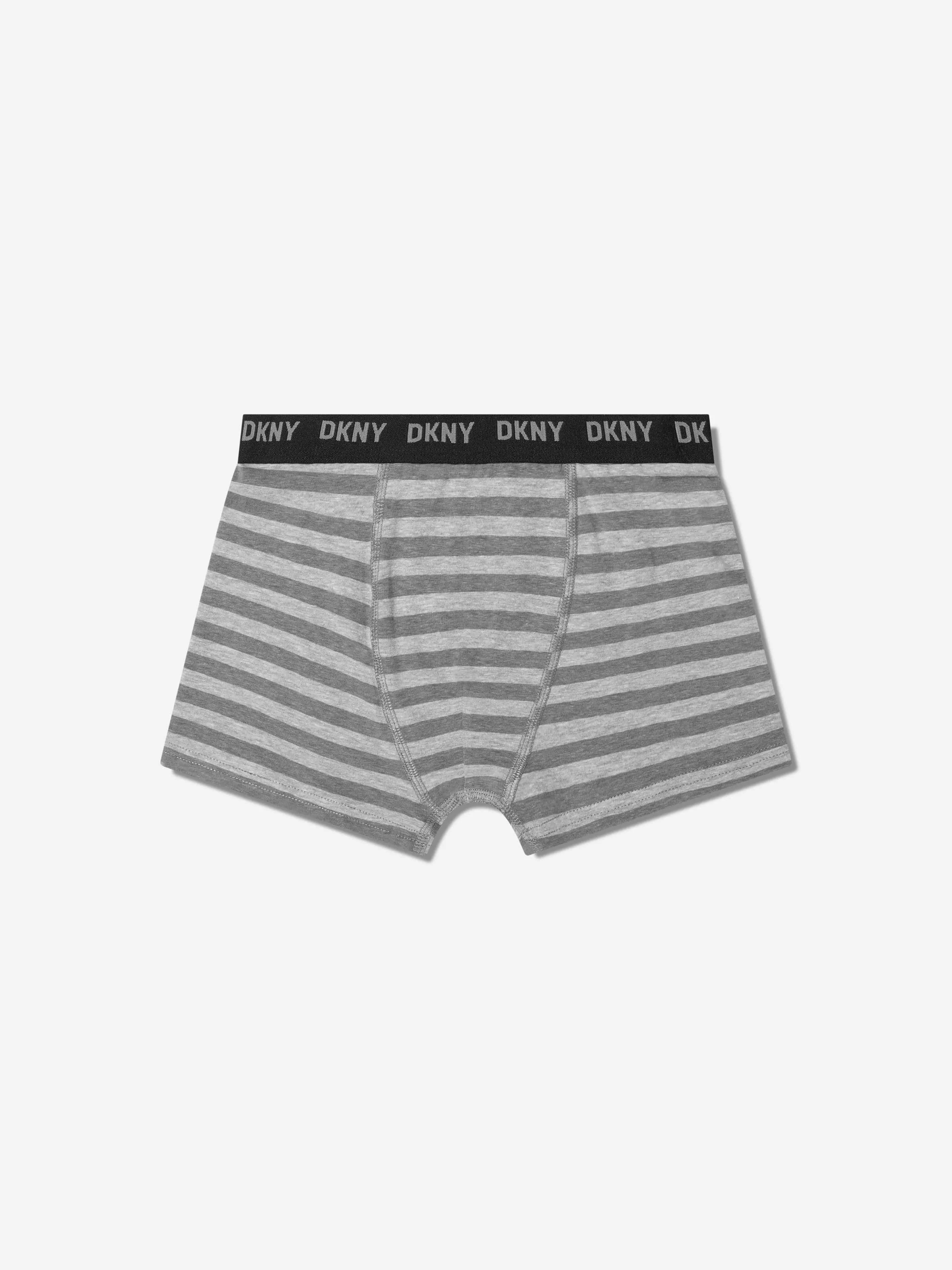 DKNY Boys 3 Pack Boxer Shorts Set in Grey