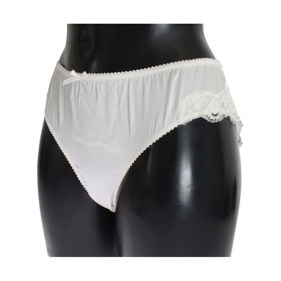 Dolce & Gabbana Elegant White Silk Blend Underwear