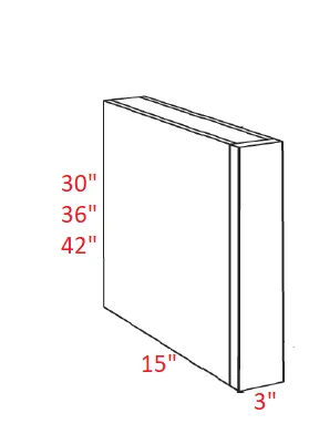 EB02-CLM-42X15 Elegant Smokey Gray Assembled Wall Column