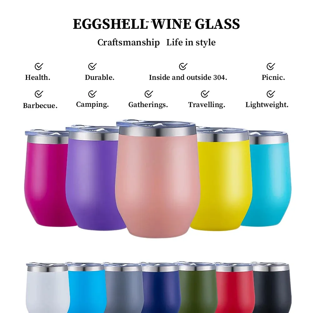 Eggshell Wine Glass Stainless Steel Thermos Bottle