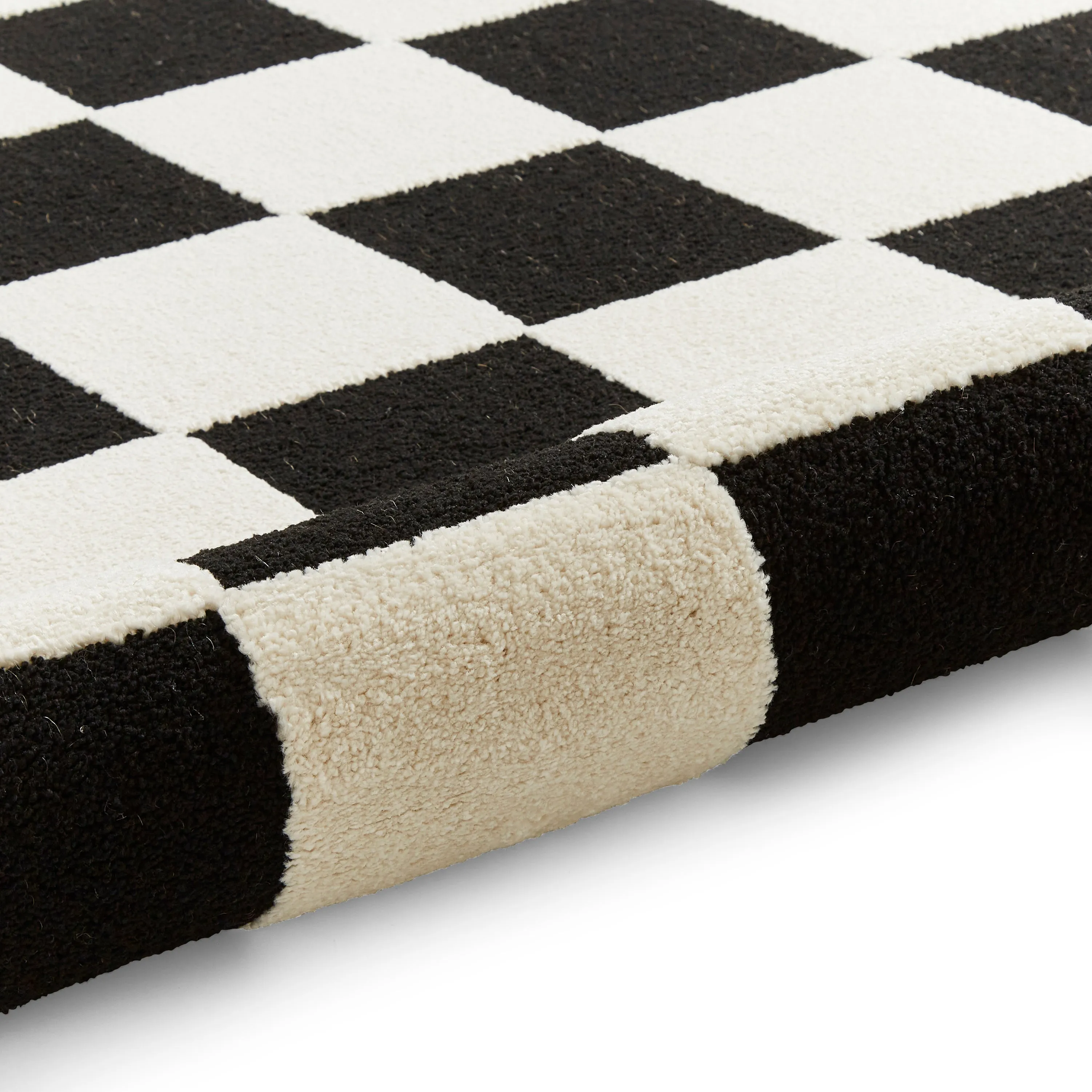 Elio 69924 Multi Textured Pile Rug Black White