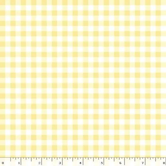 Gingham Weaves | 1/4" Gingham Check - Yellow | Yarn-Dyed Cotton