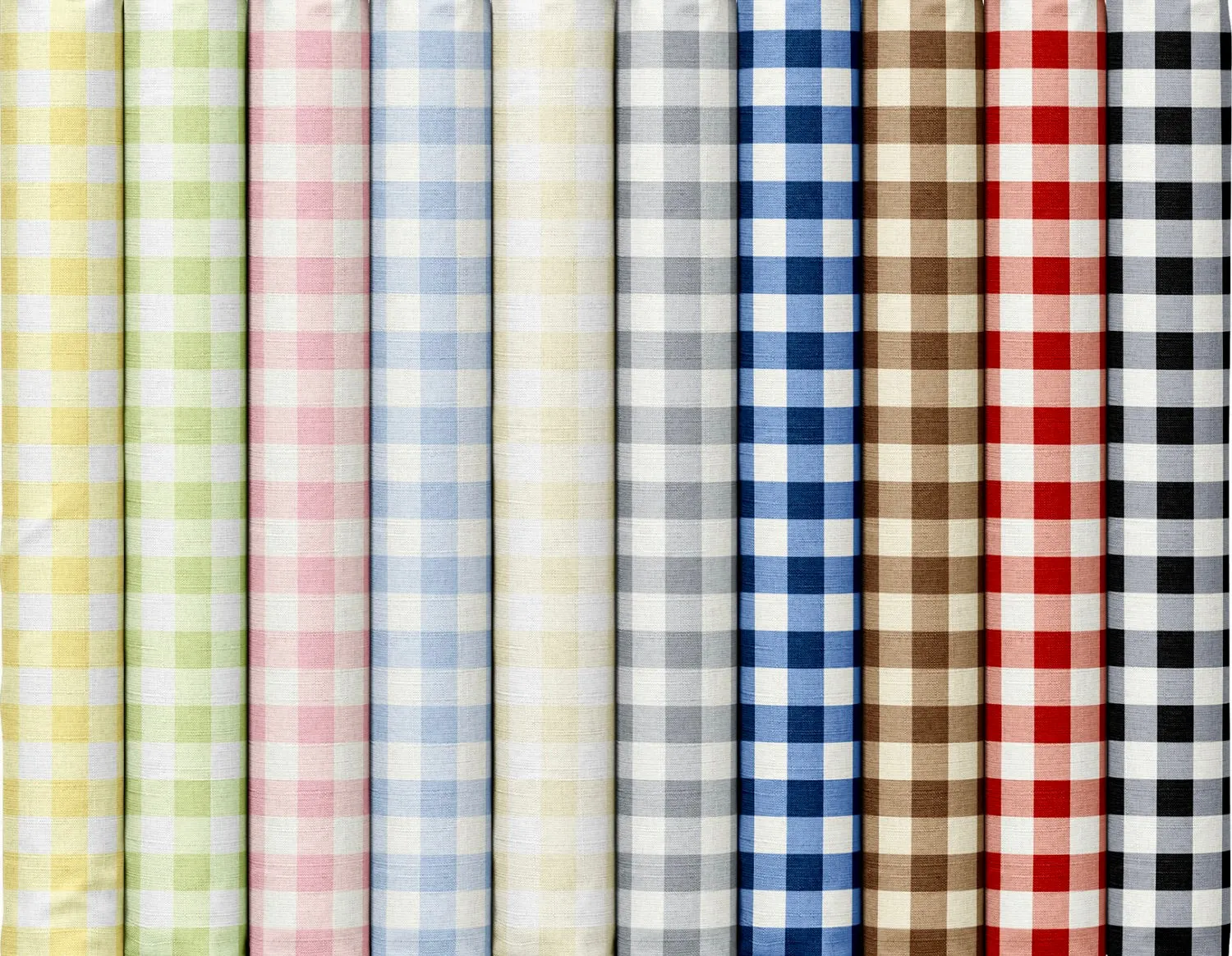 Gingham Weaves | 1/4" Gingham Check - Yellow | Yarn-Dyed Cotton