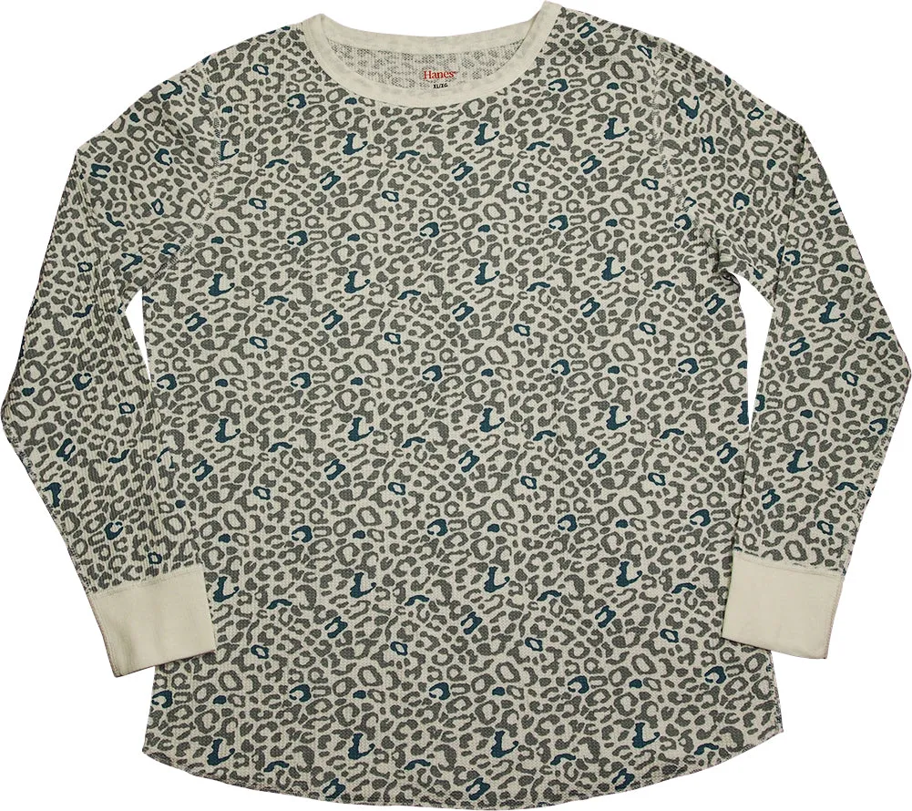 Hanes Women's X-Temp Thermal Underwear - Solids and Printed Long Sleeve Crew Top
