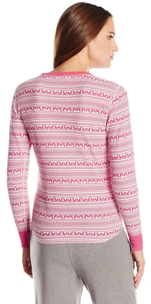Hanes Women's X-Temp Thermal Underwear - Solids and Printed Long Sleeve Crew Top