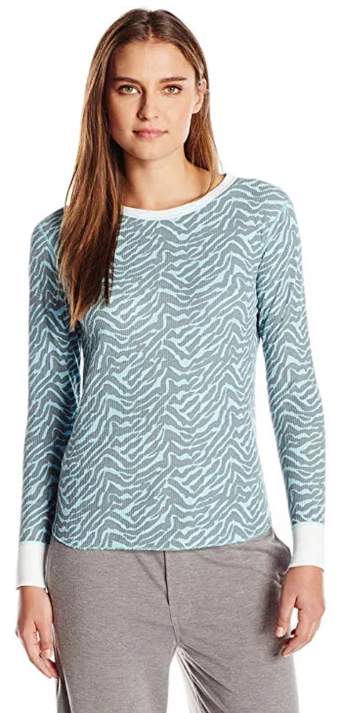 Hanes Women's X-Temp Thermal Underwear - Solids and Printed Long Sleeve Crew Top