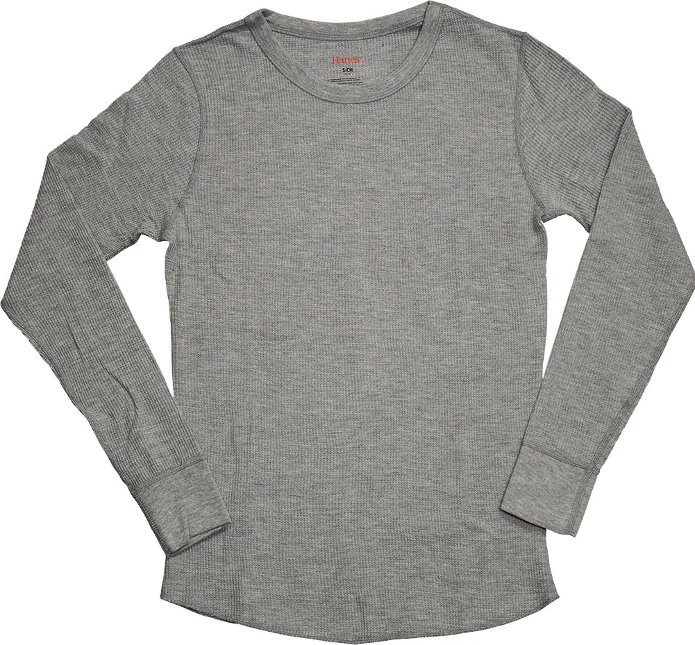 Hanes Women's X-Temp Thermal Underwear - Solids and Printed Long Sleeve Crew Top