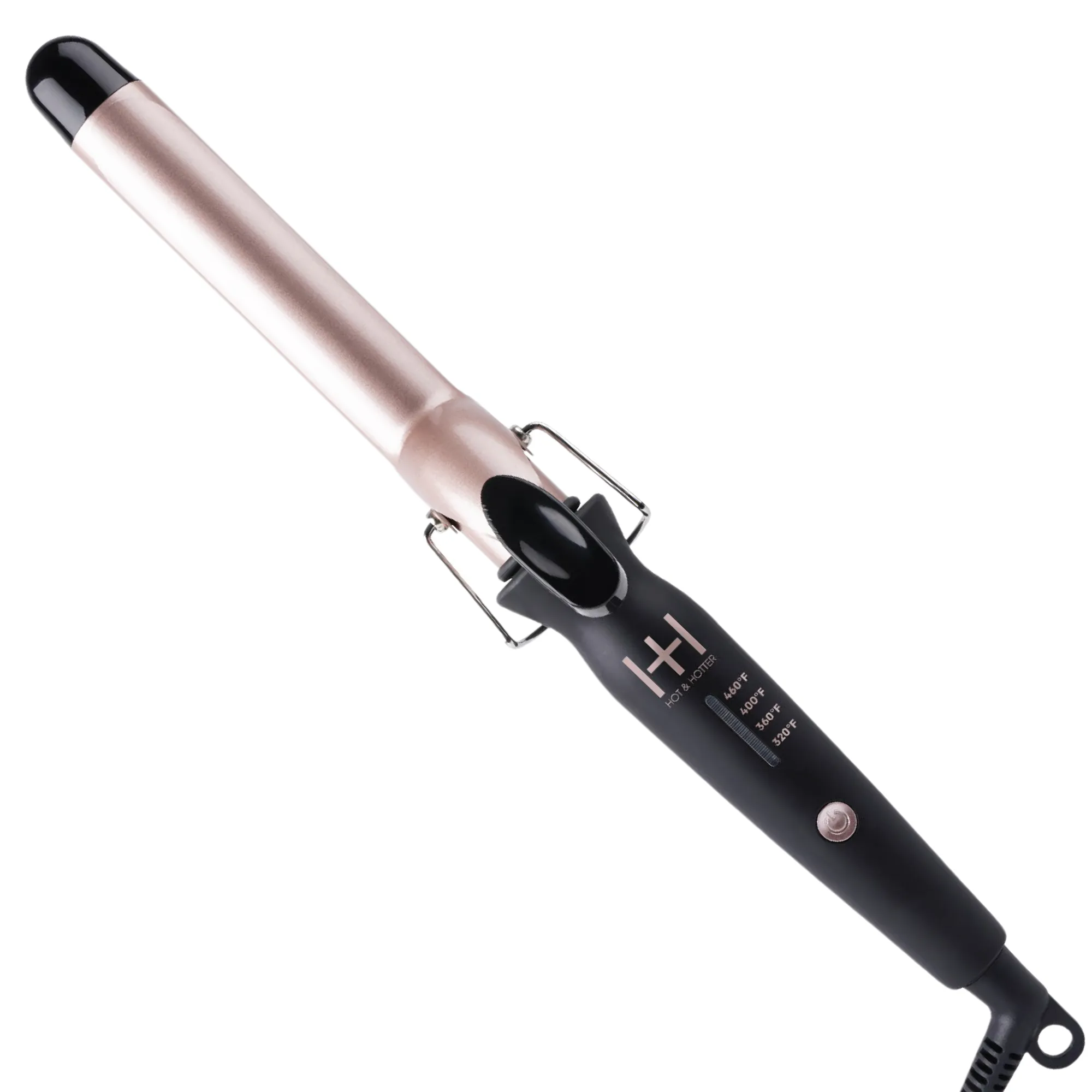 Hot & Hotter Extra Long Ceramic Tourmaline Curling Iron 1 Inch Black