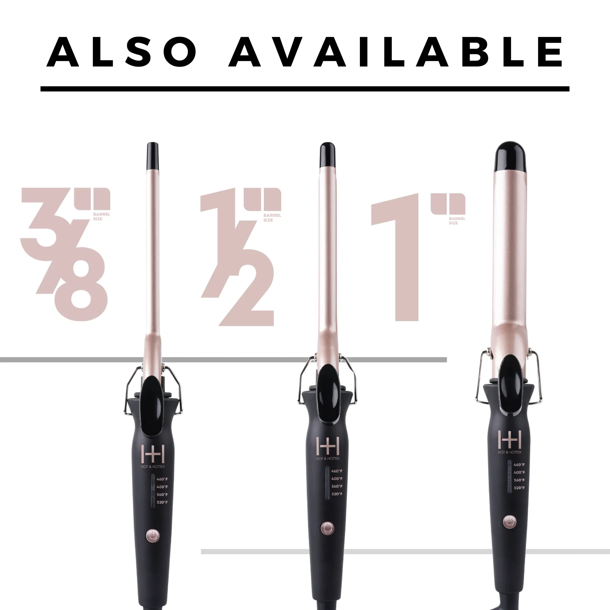 Hot & Hotter Extra Long Ceramic Tourmaline Curling Iron 1 Inch Black
