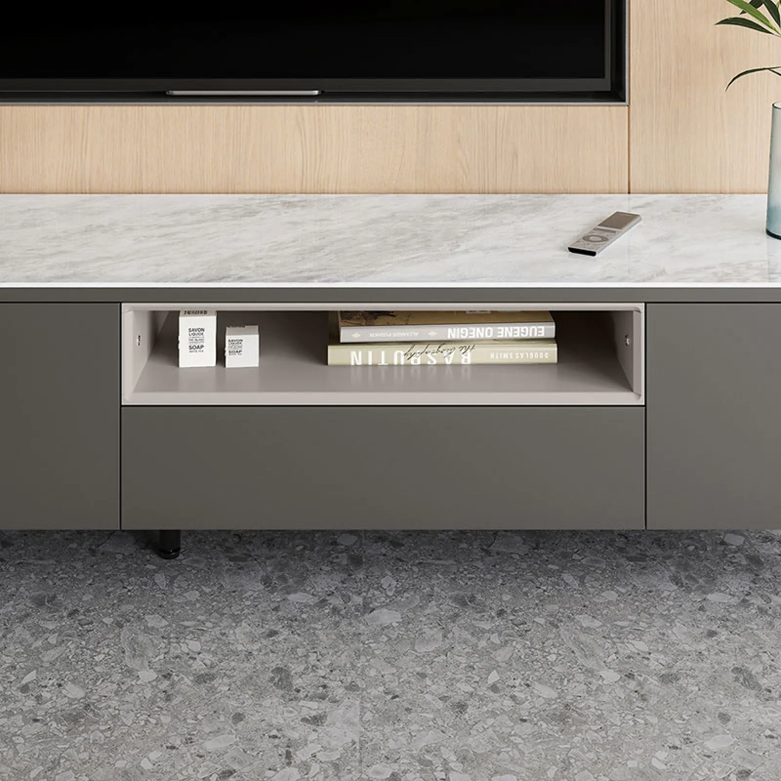 LAUREL Grey TV Stand