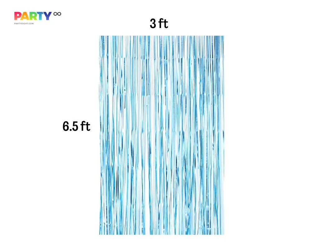 Light Blue Streamer Backdrop